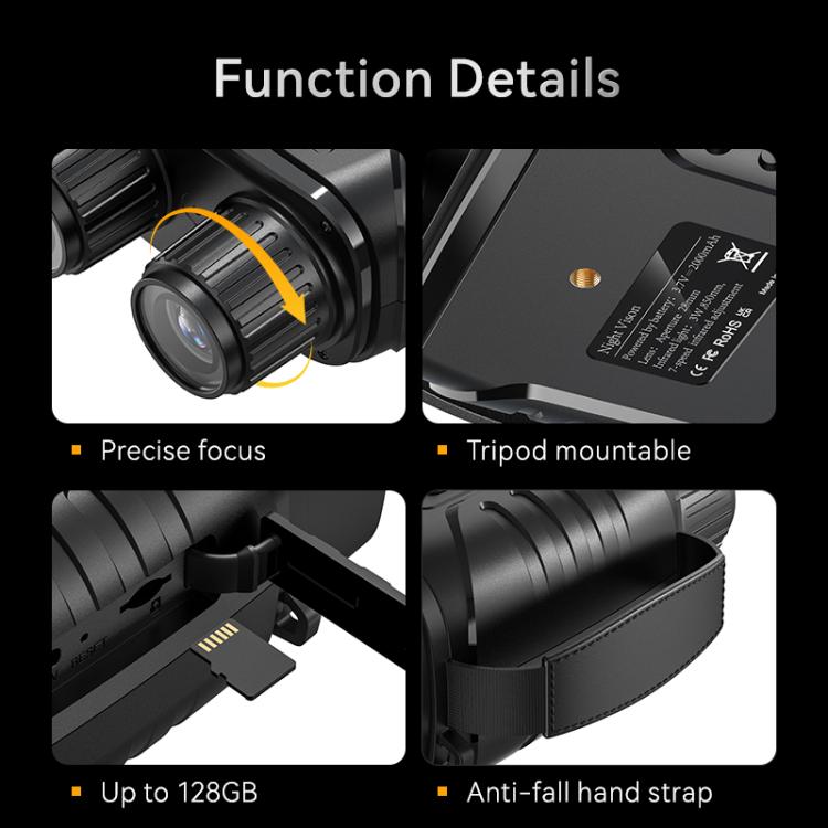 Inskam 328 Dispositivo digitale binoculare per visione notturna HD da 2 MP con display da 2,8 pollici, inskam328