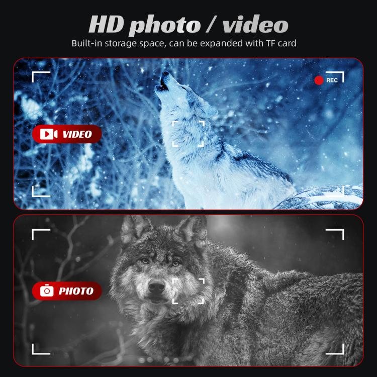 Inskam 329 Dispositivo monoculare digitale a infrarossi per visione notturna HD da 2 MP con display da 2 pollici, inskam329