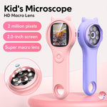 Microscopio digitale portatile per bambini Inskam 355 con display da 2 pollici e 2 MP.
