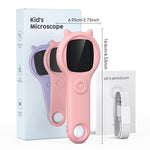 Microscopio digitale portatile per bambini Inskam 355 con display da 2 pollici e 2 MP.