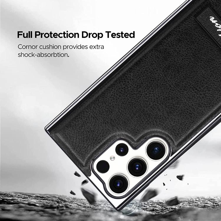 Elegante custodia pieghevole antiurto per telefono con placcatura galvanica., For Samsung Galaxy S24 Ultra 5G, For Samsung Galaxy S23 Ultra 5G, For Samsung Galaxy S23 5G, For Samsung Galaxy S22 Ultra 5G