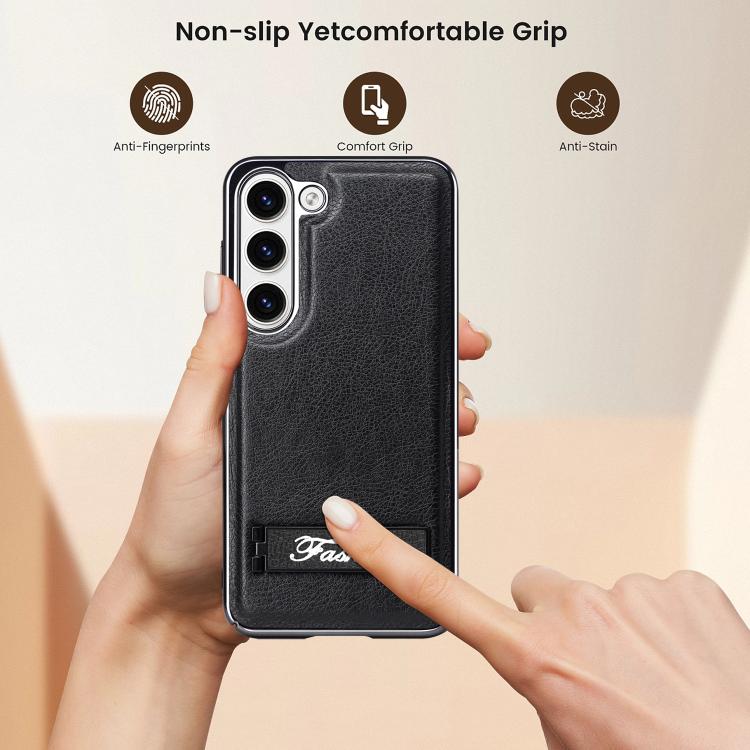 Elegante custodia pieghevole antiurto per telefono con placcatura galvanica., For Samsung Galaxy S22 5G