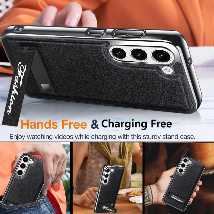 Elegante custodia pieghevole antiurto per telefono con placcatura galvanica., For Samsung Galaxy S22 5G