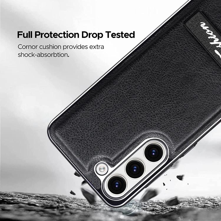 Elegante custodia pieghevole antiurto per telefono con placcatura galvanica., For Samsung Galaxy S22 5G