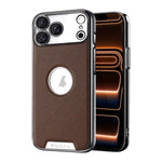 Custodia per telefono Palida in ecopelle vegana antiurto con finitura elettrolitica in stile Mecha., For iPhone 17 Pro Max, For iPhone 17 Pro, For iPhone 17, For iPhone Air