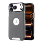 Custodia per telefono Palida in ecopelle vegana antiurto con finitura elettrolitica in stile Mecha., For iPhone 17 Pro Max, For iPhone 17 Pro, For iPhone 17, For iPhone Air