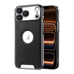 Custodia per telefono Palida in ecopelle vegana antiurto con finitura elettrolitica in stile Mecha., For iPhone 17 Pro Max, For iPhone 17 Pro, For iPhone 17, For iPhone Air
