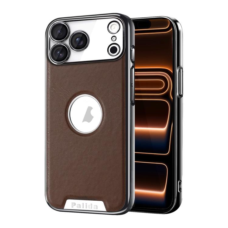 Custodia per telefono Palida in ecopelle vegana antiurto con finitura elettrolitica in stile Mecha., For iPhone 17 Pro Max, For iPhone 17 Pro, For iPhone 17, For iPhone Air