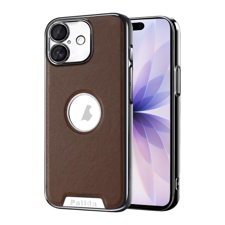 Custodia per telefono Palida in ecopelle vegana antiurto con finitura elettrolitica in stile Mecha., For iPhone 17 Pro Max, For iPhone 17 Pro, For iPhone 17, For iPhone Air