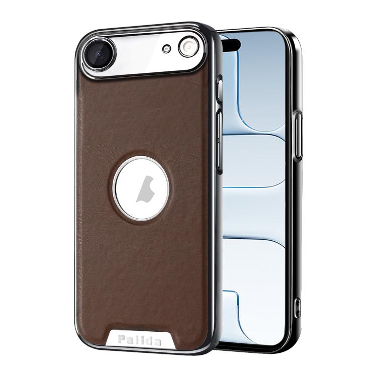 Custodia per telefono Palida in ecopelle vegana antiurto con finitura elettrolitica in stile Mecha., For iPhone 17 Pro Max, For iPhone 17 Pro, For iPhone 17, For iPhone Air