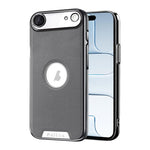 Custodia per telefono Palida in ecopelle vegana antiurto con finitura elettrolitica in stile Mecha., For iPhone 17 Pro Max, For iPhone 17 Pro, For iPhone 17, For iPhone Air