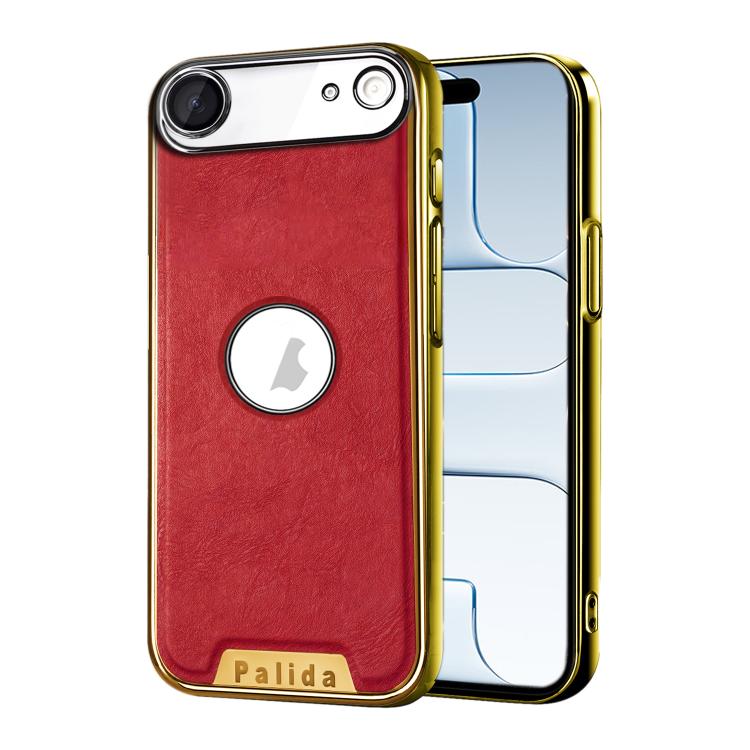 Custodia per telefono Palida in ecopelle vegana antiurto con finitura elettrolitica in stile Mecha., For iPhone 17 Pro Max, For iPhone 17 Pro, For iPhone 17, For iPhone Air