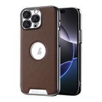 Custodia per telefono Palida in ecopelle vegana antiurto con finitura elettrolitica in stile Mecha., For iPhone 16 Pro Max, For iPhone 16 Pro, For iPhone 16, For iPhone 15 Pro Max