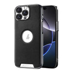 Custodia per telefono Palida in ecopelle vegana antiurto con finitura elettrolitica in stile Mecha., For iPhone 16 Pro Max, For iPhone 16 Pro, For iPhone 16, For iPhone 15 Pro Max