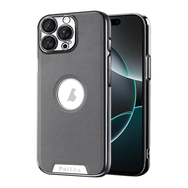 Custodia per telefono Palida in ecopelle vegana antiurto con finitura elettrolitica in stile Mecha., For iPhone 16 Pro Max, For iPhone 16 Pro, For iPhone 16, For iPhone 15 Pro Max