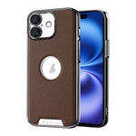 Custodia per telefono Palida in ecopelle vegana antiurto con finitura elettrolitica in stile Mecha., For iPhone 16 Pro Max, For iPhone 16 Pro, For iPhone 16, For iPhone 15 Pro Max