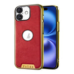 Custodia per telefono Palida in ecopelle vegana antiurto con finitura elettrolitica in stile Mecha., For iPhone 16 Pro Max, For iPhone 16 Pro, For iPhone 16, For iPhone 15 Pro Max