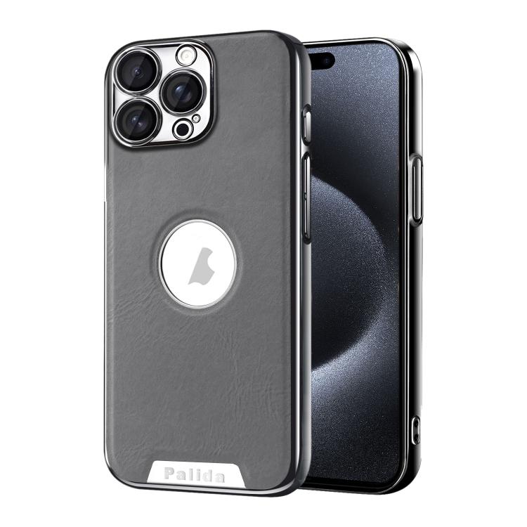 Custodia per telefono Palida in ecopelle vegana antiurto con finitura elettrolitica in stile Mecha., For iPhone 16 Pro Max, For iPhone 16 Pro, For iPhone 16, For iPhone 15 Pro Max