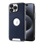 Custodia per telefono Palida in ecopelle vegana antiurto con finitura elettrolitica in stile Mecha., For iPhone 16 Pro Max, For iPhone 16 Pro, For iPhone 16, For iPhone 15 Pro Max