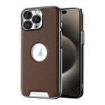 Custodia per telefono Palida in ecopelle vegana antiurto con finitura elettrolitica in stile Mecha., For iPhone 15 Pro, For iPhone 15, For iPhone 14, For iPhone 14 Pro