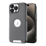 Custodia per telefono Palida in ecopelle vegana antiurto con finitura elettrolitica in stile Mecha., For iPhone 15 Pro, For iPhone 15, For iPhone 14, For iPhone 14 Pro