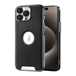 Custodia per telefono Palida in ecopelle vegana antiurto con finitura elettrolitica in stile Mecha., For iPhone 15 Pro, For iPhone 15, For iPhone 14, For iPhone 14 Pro