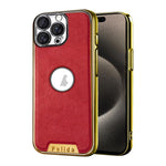Custodia per telefono Palida in ecopelle vegana antiurto con finitura elettrolitica in stile Mecha., For iPhone 15 Pro, For iPhone 15, For iPhone 14, For iPhone 14 Pro