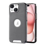 Custodia per telefono Palida in ecopelle vegana antiurto con finitura elettrolitica in stile Mecha., For iPhone 15 Pro, For iPhone 15, For iPhone 14, For iPhone 14 Pro