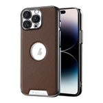 Custodia per telefono Palida in ecopelle vegana antiurto con finitura elettrolitica in stile Mecha., For iPhone 15 Pro, For iPhone 15, For iPhone 14, For iPhone 14 Pro