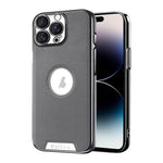 Custodia per telefono Palida in ecopelle vegana antiurto con finitura elettrolitica in stile Mecha., For iPhone 15 Pro, For iPhone 15, For iPhone 14, For iPhone 14 Pro