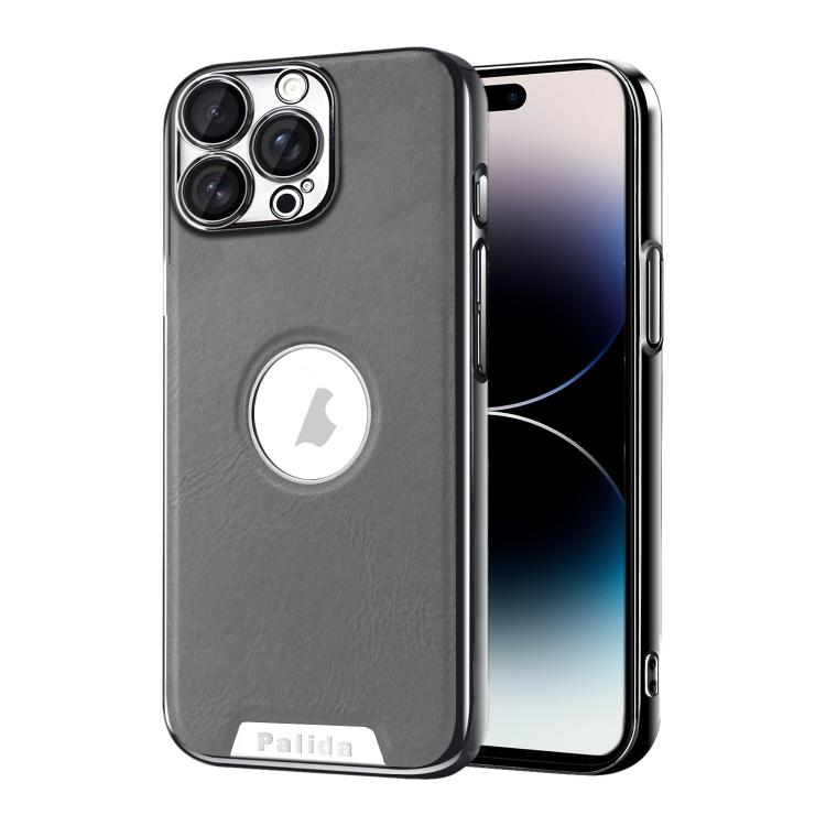 Custodia per telefono Palida in ecopelle vegana antiurto con finitura elettrolitica in stile Mecha., For iPhone 15 Pro, For iPhone 15, For iPhone 14, For iPhone 14 Pro