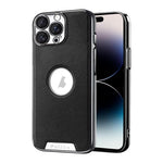 Custodia per telefono Palida in ecopelle vegana antiurto con finitura elettrolitica in stile Mecha., For iPhone 15 Pro, For iPhone 15, For iPhone 14, For iPhone 14 Pro