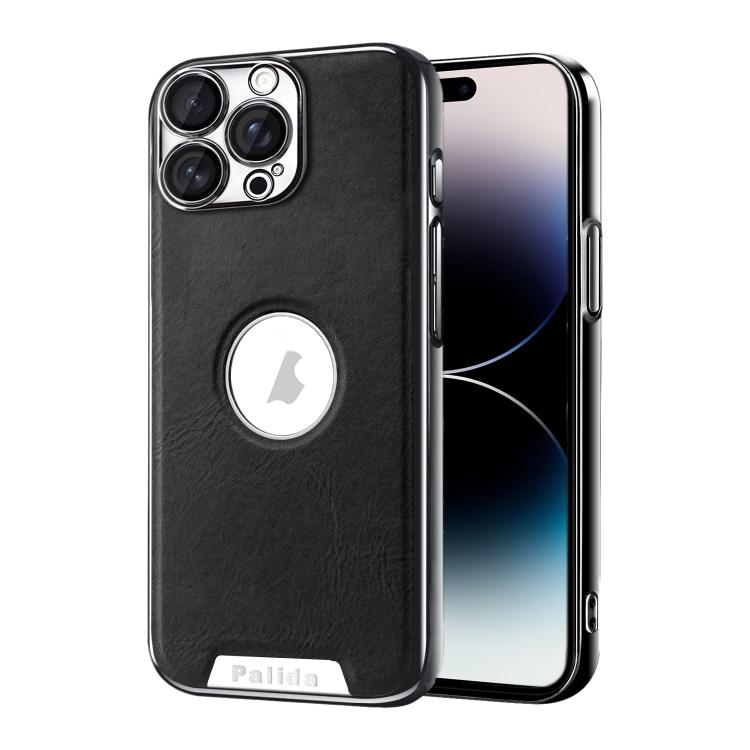 Custodia per telefono Palida in ecopelle vegana antiurto con finitura elettrolitica in stile Mecha., For iPhone 15 Pro, For iPhone 15, For iPhone 14, For iPhone 14 Pro