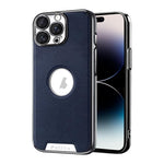 Custodia per telefono Palida in ecopelle vegana antiurto con finitura elettrolitica in stile Mecha., For iPhone 15 Pro, For iPhone 15, For iPhone 14, For iPhone 14 Pro
