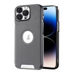 Custodia per telefono Palida in ecopelle vegana antiurto con finitura elettrolitica in stile Mecha., For iPhone 14 Pro Max, For iPhone 13 Pro Max, For iPhone 13 Pro, For iPhone 13