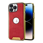 Custodia per telefono Palida in ecopelle vegana antiurto con finitura elettrolitica in stile Mecha., For iPhone 14 Pro Max, For iPhone 13 Pro Max, For iPhone 13 Pro, For iPhone 13