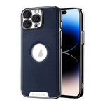 Custodia per telefono Palida in ecopelle vegana antiurto con finitura elettrolitica in stile Mecha., For iPhone 14 Pro Max, For iPhone 13 Pro Max, For iPhone 13 Pro, For iPhone 13
