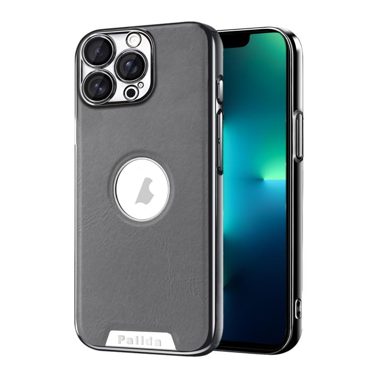 Custodia per telefono Palida in ecopelle vegana antiurto con finitura elettrolitica in stile Mecha., For iPhone 14 Pro Max, For iPhone 13 Pro Max, For iPhone 13 Pro, For iPhone 13