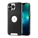 Custodia per telefono Palida in ecopelle vegana antiurto con finitura elettrolitica in stile Mecha., For iPhone 14 Pro Max, For iPhone 13 Pro Max, For iPhone 13 Pro, For iPhone 13