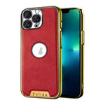 Custodia per telefono Palida in ecopelle vegana antiurto con finitura elettrolitica in stile Mecha., For iPhone 14 Pro Max, For iPhone 13 Pro Max, For iPhone 13 Pro, For iPhone 13