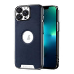 Custodia per telefono Palida in ecopelle vegana antiurto con finitura elettrolitica in stile Mecha., For iPhone 14 Pro Max, For iPhone 13 Pro Max, For iPhone 13 Pro, For iPhone 13