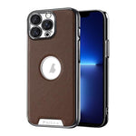 Custodia per telefono Palida in ecopelle vegana antiurto con finitura elettrolitica in stile Mecha., For iPhone 14 Pro Max, For iPhone 13 Pro Max, For iPhone 13 Pro, For iPhone 13