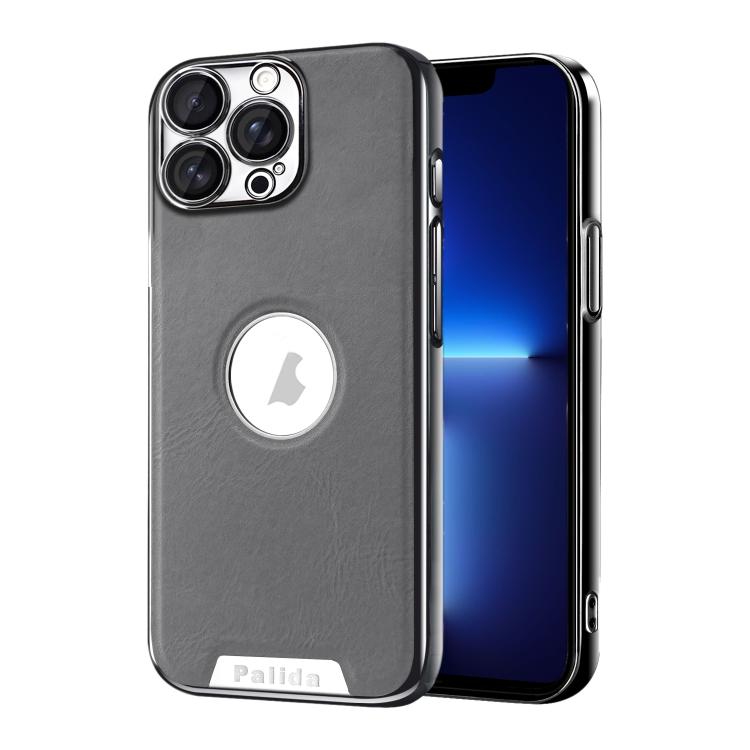 Custodia per telefono Palida in ecopelle vegana antiurto con finitura elettrolitica in stile Mecha., For iPhone 14 Pro Max, For iPhone 13 Pro Max, For iPhone 13 Pro, For iPhone 13