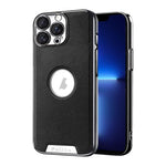 Custodia per telefono Palida in ecopelle vegana antiurto con finitura elettrolitica in stile Mecha., For iPhone 14 Pro Max, For iPhone 13 Pro Max, For iPhone 13 Pro, For iPhone 13