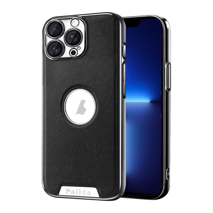 Custodia per telefono Palida in ecopelle vegana antiurto con finitura elettrolitica in stile Mecha., For iPhone 14 Pro Max, For iPhone 13 Pro Max, For iPhone 13 Pro, For iPhone 13