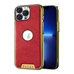 Custodia per telefono Palida in ecopelle vegana antiurto con finitura elettrolitica in stile Mecha., For iPhone 14 Pro Max, For iPhone 13 Pro Max, For iPhone 13 Pro, For iPhone 13