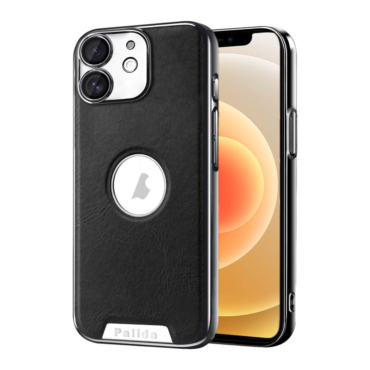 Custodia per telefono Palida in ecopelle vegana antiurto con finitura elettrolitica in stile Mecha., For iPhone 12, For iPhone 12 Pro Max, For iPhone 12 Pro