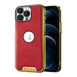 Custodia per telefono Palida in ecopelle vegana antiurto con finitura elettrolitica in stile Mecha., For iPhone 12, For iPhone 12 Pro Max, For iPhone 12 Pro