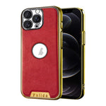 Custodia per telefono Palida in ecopelle vegana antiurto con finitura elettrolitica in stile Mecha., For iPhone 12, For iPhone 12 Pro Max, For iPhone 12 Pro