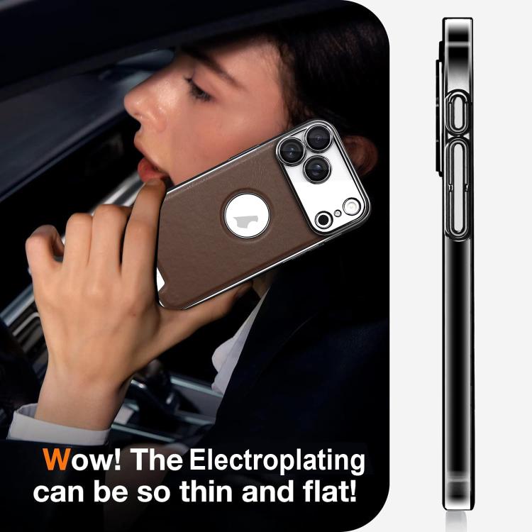Custodia per telefono Palida in ecopelle vegana antiurto con finitura elettrolitica in stile Mecha., For iPhone 14 Pro Max, For iPhone 13 Pro Max, For iPhone 13 Pro, For iPhone 13